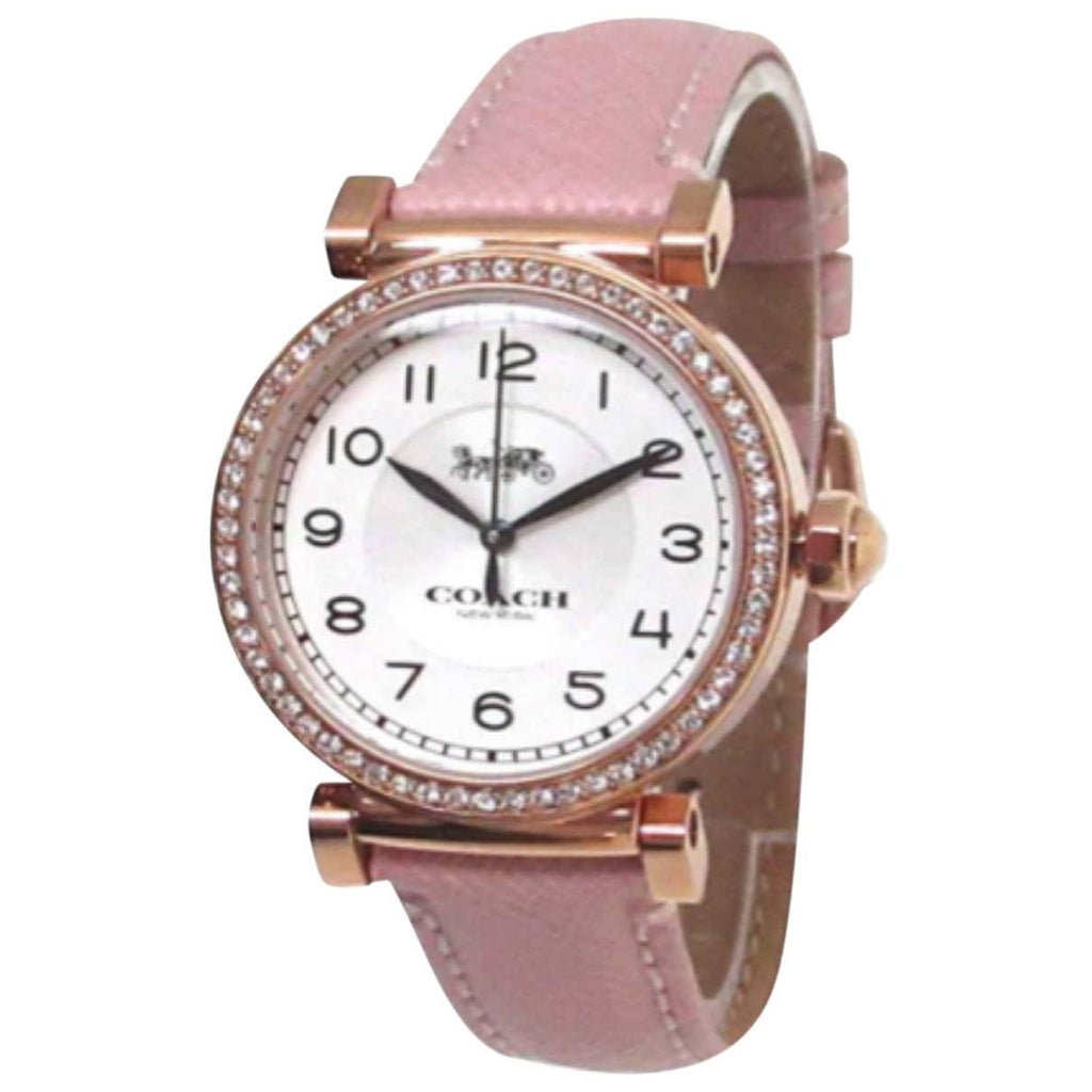 Coach Madison White Dial Pink Leather Strap Watch for Women - 14503395 Buy Now By Coach