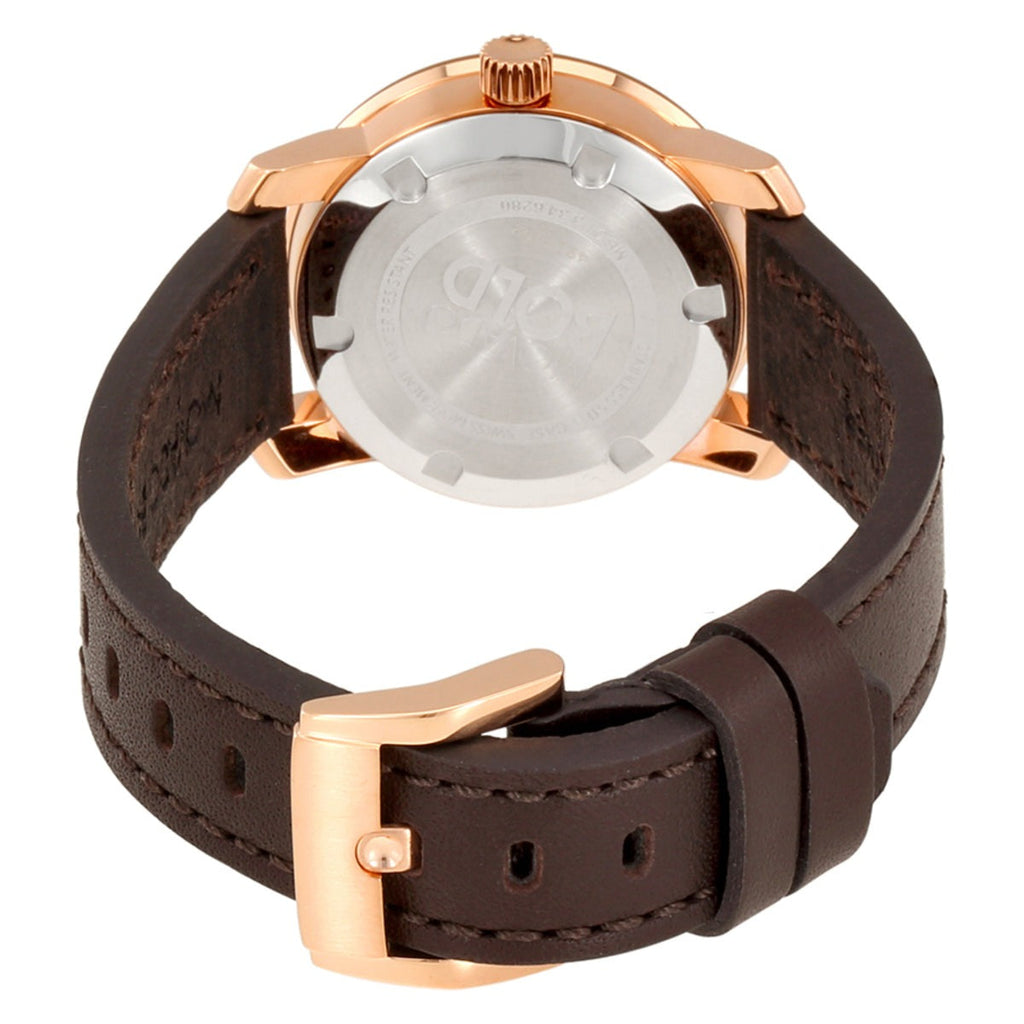 Movado Bold Rose Gold Dial Brown Leather Strap Watch For Women - 3600438 Buy Now By Movado