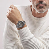 Fossil Bronson Automatic Skeleton Black Dial Grey Steel Strap Watch for Men - ME3218 Buy Now By Fossil