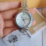 Michael Kors Cinthia White Mother of Pearl Dial Silver Steel Strap Watch for Women for Women - MK3641 Buy Now By Michael Kors