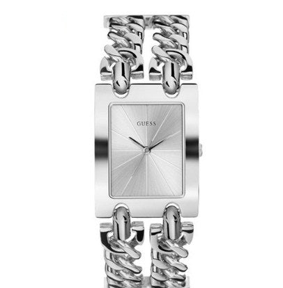 Guess Mod Heavy Metal Silver Dial Silver Steel Strap Watch For Women - W1117L1 Buy Now By Guess