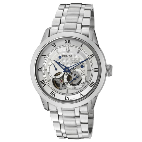 Bulova BVA Series Dual Aperture Silver Dial Silver Steel Strap Watch for Men - 96A118 Buy Now By Bulova