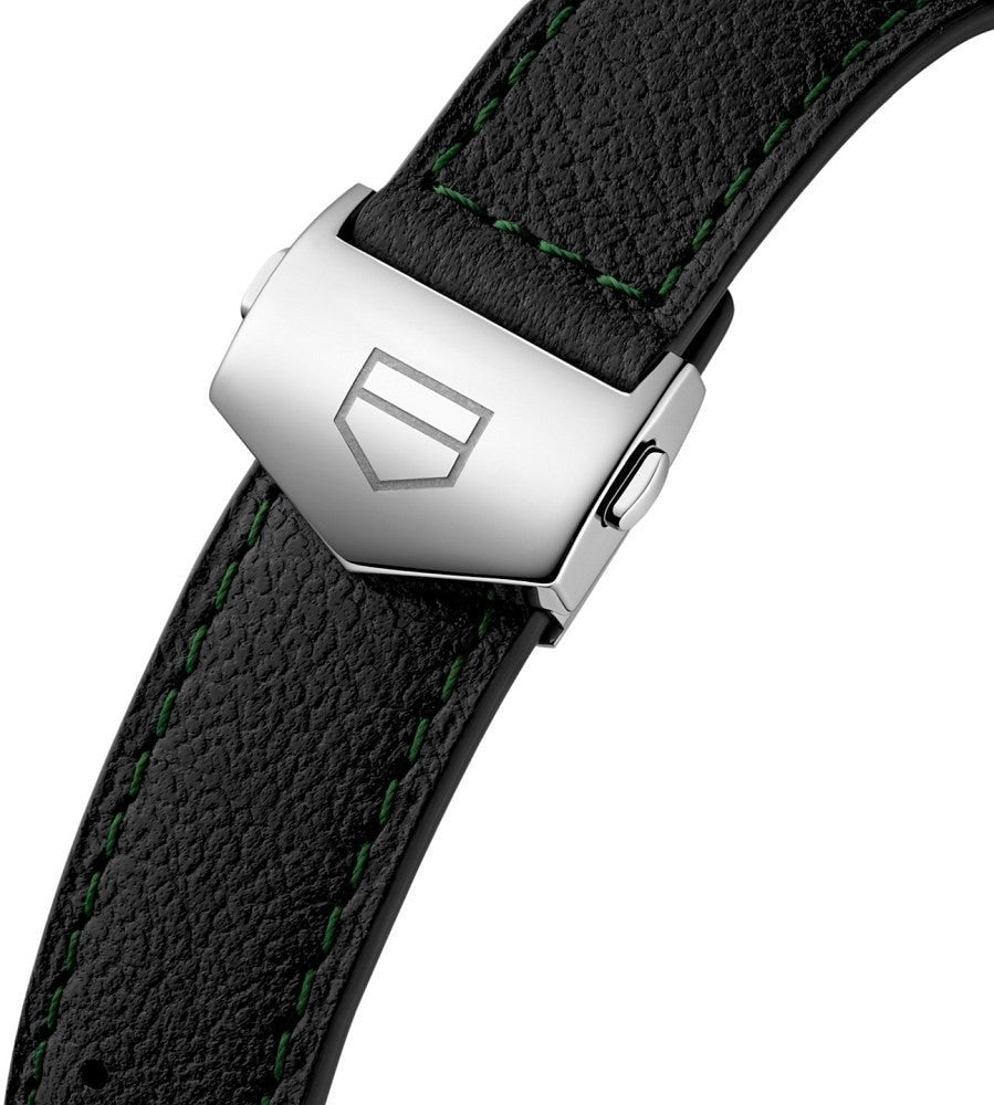 Tag Heuer Formula 1 Calibre 16 Automatic Chronograph Green Dial Black Leather Strap Watch for Men - CAZ2016.FC6473 Buy Now By Tag Heuer