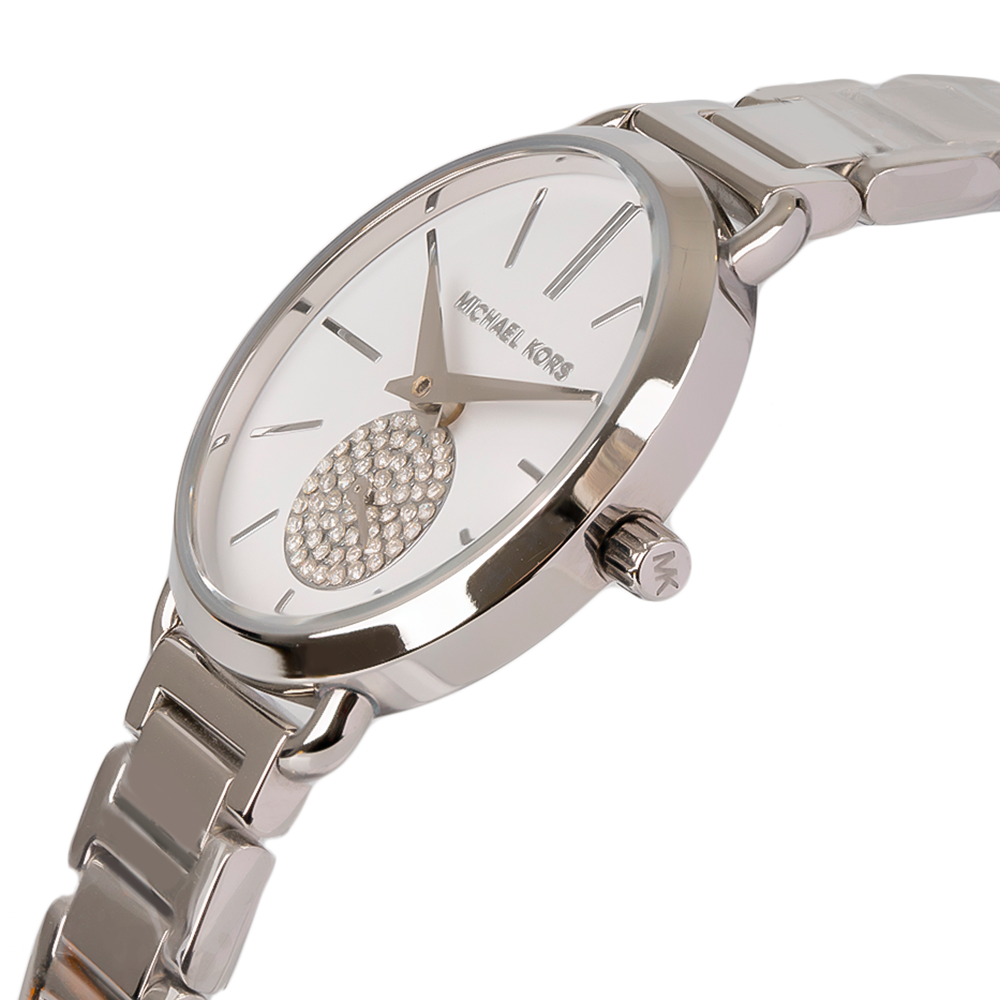 Michael Kors Portia Quartz Silver Dial Silver Steel Strap Watch For Women - MK3837 Buy Now By Michael Kors