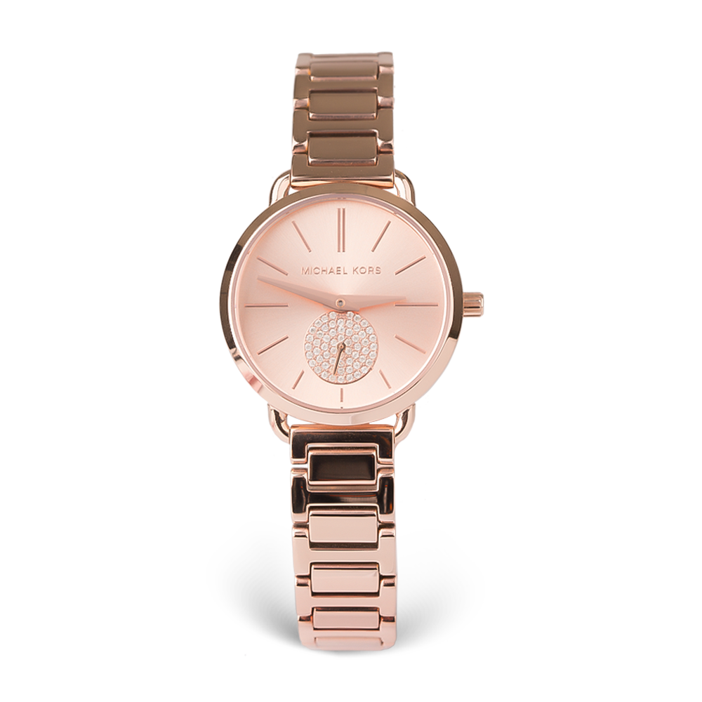 Michael Kors Portia Analog Quartz Rose Gold Dial Rose Gold Steel Strap Watch For Women - MK3839 Buy Now By Michael Kors