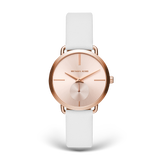 Michael Kors Portia Rose Gold Dial White Leather Strap Watch For Women - MK2660 Buy Now By Michael Kors