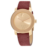 Movado Bold Rose Gold Dial Red Leather Strap Watch for Women - 3600447 Buy Now By Movado