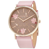 Coach Perry Floral Motif Fawn Dial Pink Leather Strap Watch for Women - 14503442 Buy Now By Coach