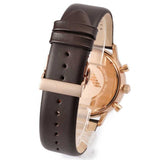 Emporio Armani Gianni Classic Chronograph White Dial Brown Leather Strap Watch For Men - AR0398 Buy Now By Emporio Armani