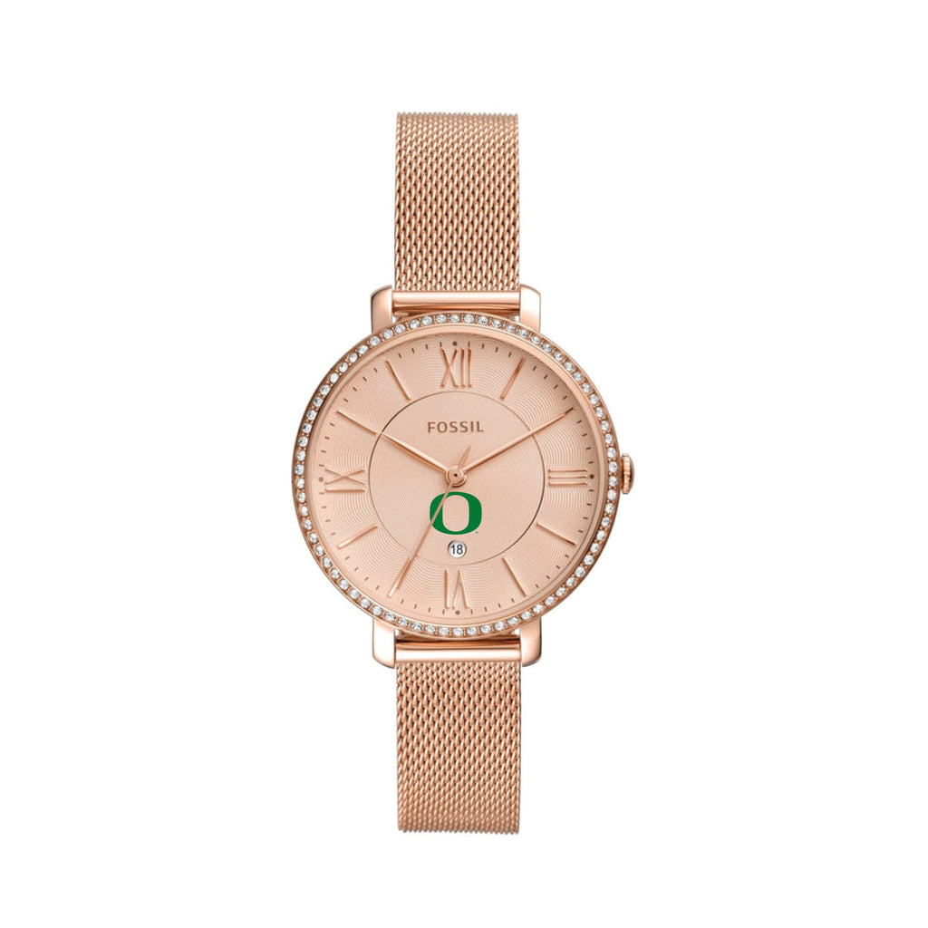 Fossil Jacqueline Quartz Rose Gold Dial Rose Gold Mesh Strap Watch for Women - ES4628 Buy Now By Fossil
