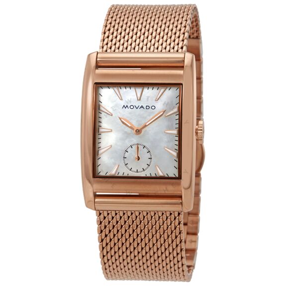 Movado Heritage White Mother of Pearl Dial Rose Gold Mesh Bracelet Watch For Women - 3650041 Buy Now By Movado