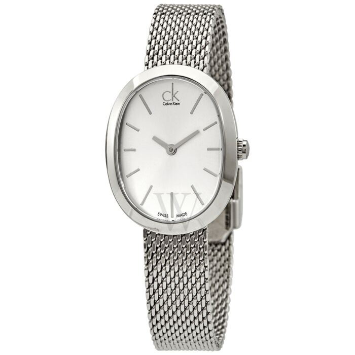 Calvin Klein Incentive Silver Dial Silver Mesh Bracelet Watch for Women - K3P23126 Buy Now By Calvin Klein