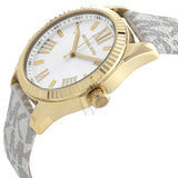 Michael Kors Lexington Analog Silver Dial White Leather Strap Watch For Women - MK4746 Buy Now By Michael Kors