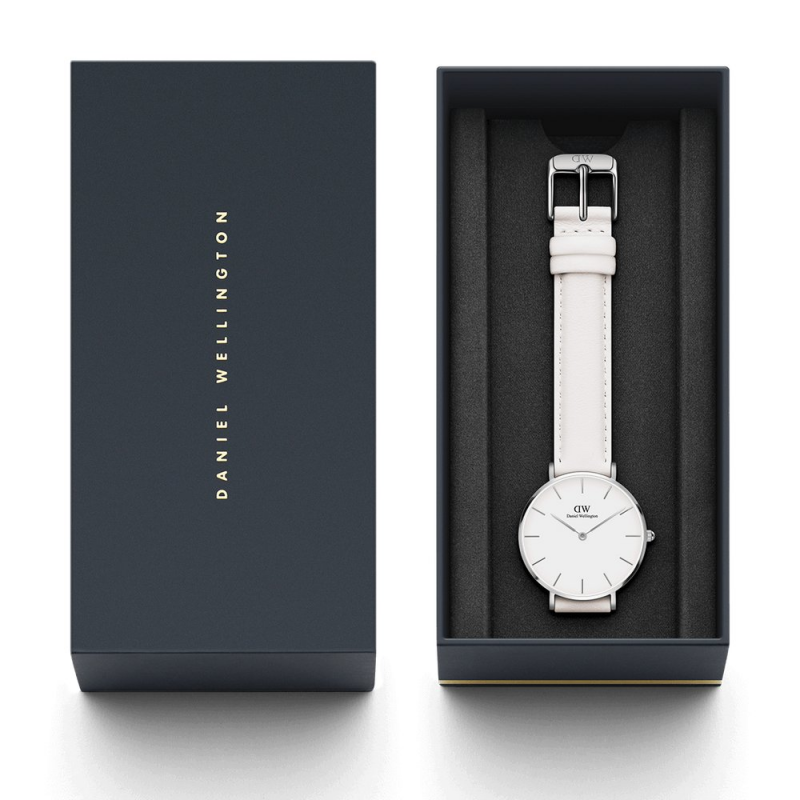 Daniel Wellington Petite Bondi White Dial White Leather Strap Watch For Women - DW00100190 Buy Now By Daniel Wellington