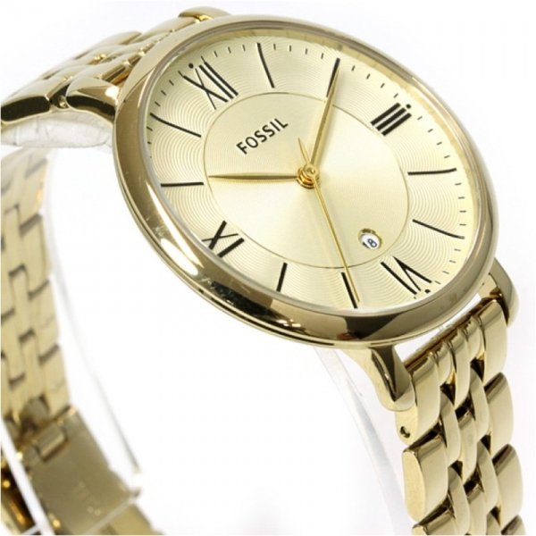 Fossil Jacqueline White Dial Gold Steel Strap Watch for Women - ES3434 Buy Now By Fossil