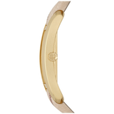 Burberry Pioneer Gold Dial Haymarket Beige Leather Strap Watch for Women - BU9509 Buy Now By Burberry