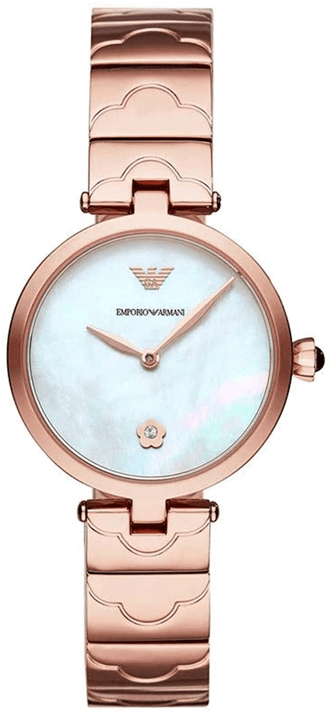Emporio Armani Mother of Pearl Dial Rose Gold Steel Strap Watch For Women - AR11236 Buy Now By Emporio Armani