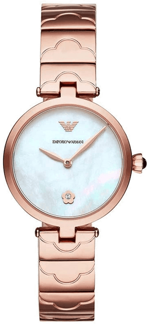 Emporio Armani Mother of Pearl Dial Rose Gold Steel Strap Watch For Women - AR11236 Buy Now By Emporio Armani
