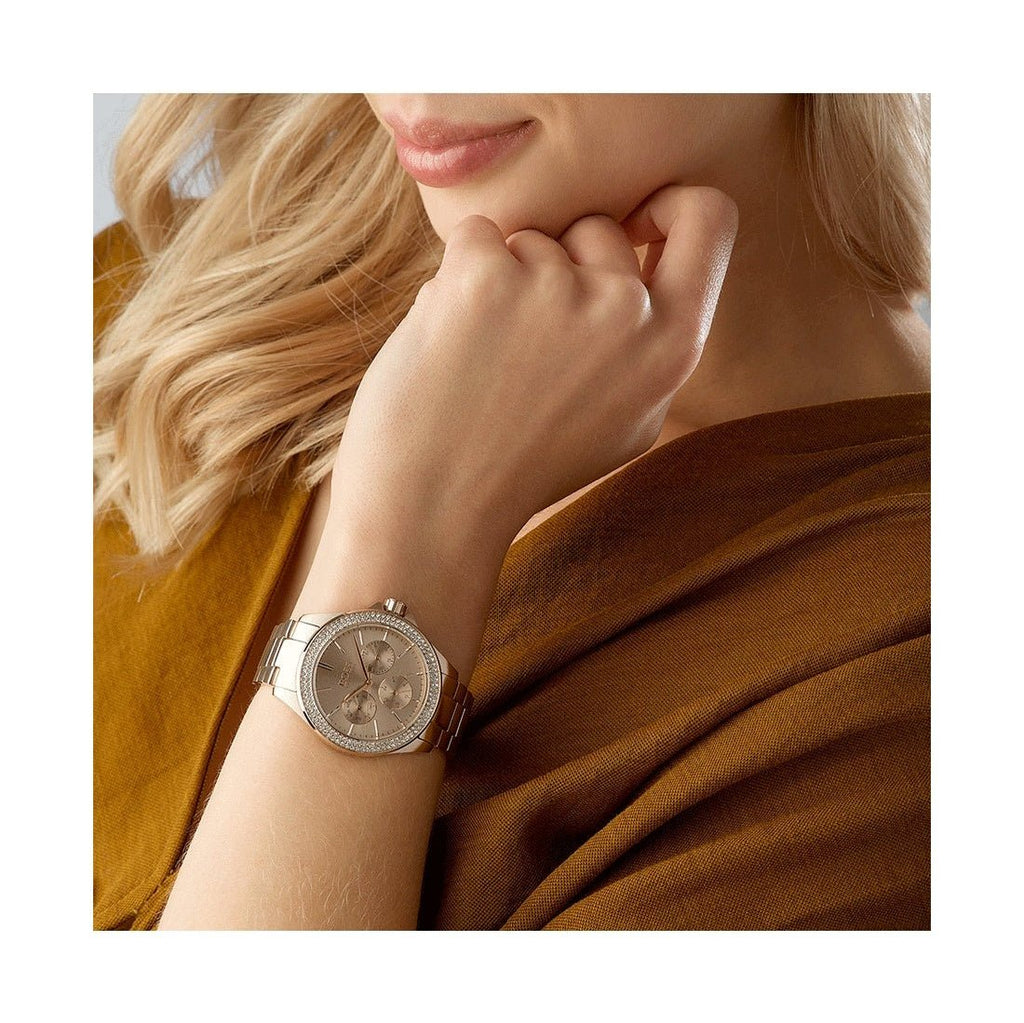 Hugo Boss Premiere Rose Gold Dial with DIamonds Rose Gold Steel Strap Watch for Women - 1502443 Buy Now By Hugo Boss