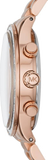 Michael Kors Brinkley Rose Gold Dial Rose Gold Steel Strap Watch for Women - MK6204 Buy Now By Michael Kors