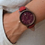 Fossil Jacqueline Burgundy Dial Burgundy Leather Strap Watch for Women - ES4099 Buy Now By Fossil