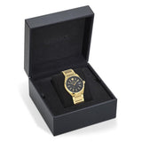 Versace V-Auria Quartz Black Dial Gold Steel Strap Watch for Men - VE0F00525 Buy Now By Versace