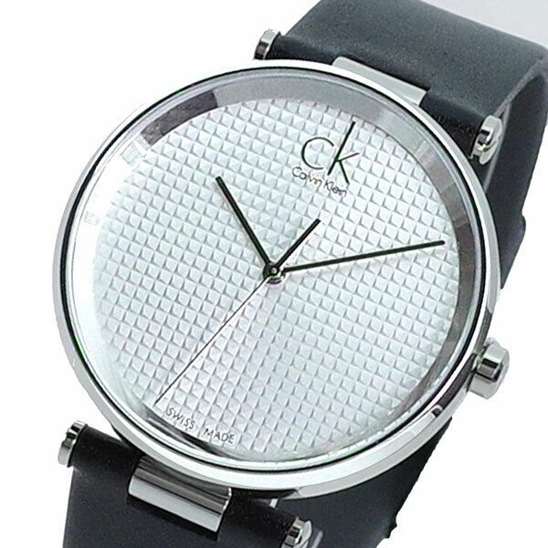 Calvin Klein Sight Silver Dial Black Leather Strap Watch for Men - K1S21120 Buy Now By Calvin Klein