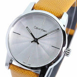Calvin Klein City Silver Dial Orange Leather Strap Watch for Women - K2G231G6 Buy Now By Calvin Klein
