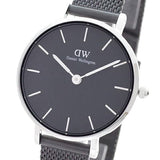 Daniel Wellington Petite Ashfield Black Dial Black Mesh Strap Watch For Women - DW00100246 Buy Now By Daniel Wellington
