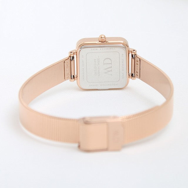 Daniel Wellington Quadro Studio White Dial Rose Gold Mesh Strap Watch For Women - DW00100517 Buy Now By Daniel Wellington