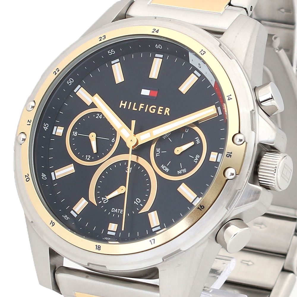 Tommy Hilfiger Mason Chronograph Blue Dial Two Tone Steel Strap Watch For Men - 1791937 Buy Now By Tommy Hilfiger