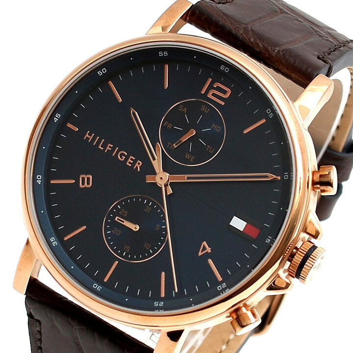 Tommy Hilfiger Daniel Blue Dial Brown Leather Strap Watch for Men - 1710418 Buy Now By Tommy Hilfiger