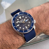 Seiko 5 Sports Automatic SKX Blue Dial Blue NATO Strap Watch For Men - SRPD51K2 Buy Now By Seiko