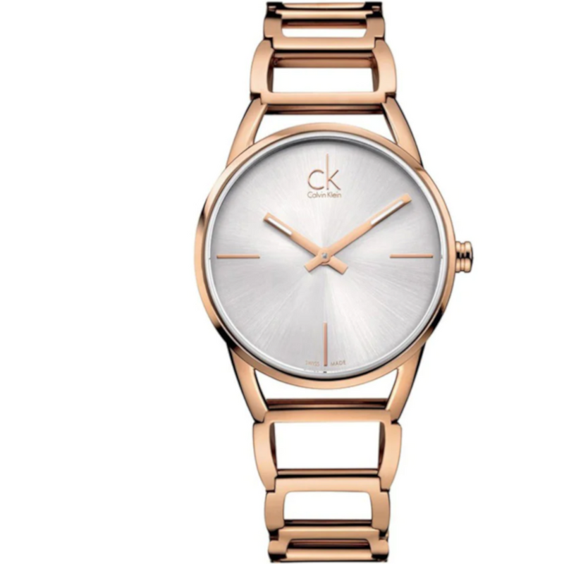 Calvin Klein Stately White Dial Rose Gold Steel Strap Watch for Women - K3G23626 Buy Now By Calvin Klein