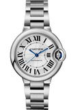 Cartier Ballon Bleu De Cartier Silver Dial Silver Steel Strap Watch for Women - WSBB0044 Buy Now By Cartier