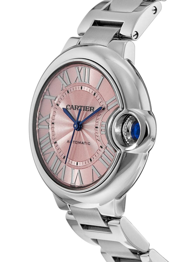 Cartier Ballon Bleu de Cartier Pink Dial Silver Steel Strap Watch for Women - WSBB0046 Buy Now By Cartier