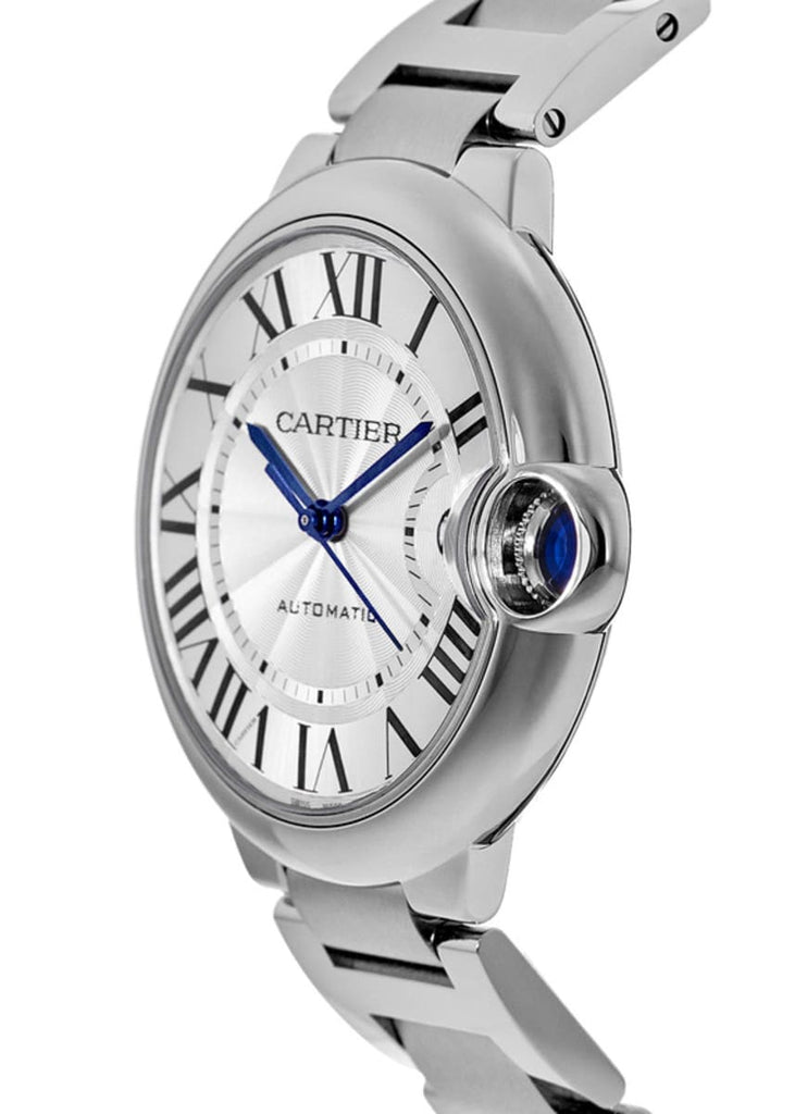 Cartier Ballon Bleu De Cartier Silver Dial Silver Steel Strap Watch for Men - WSBB0049 Buy Now By Cartier