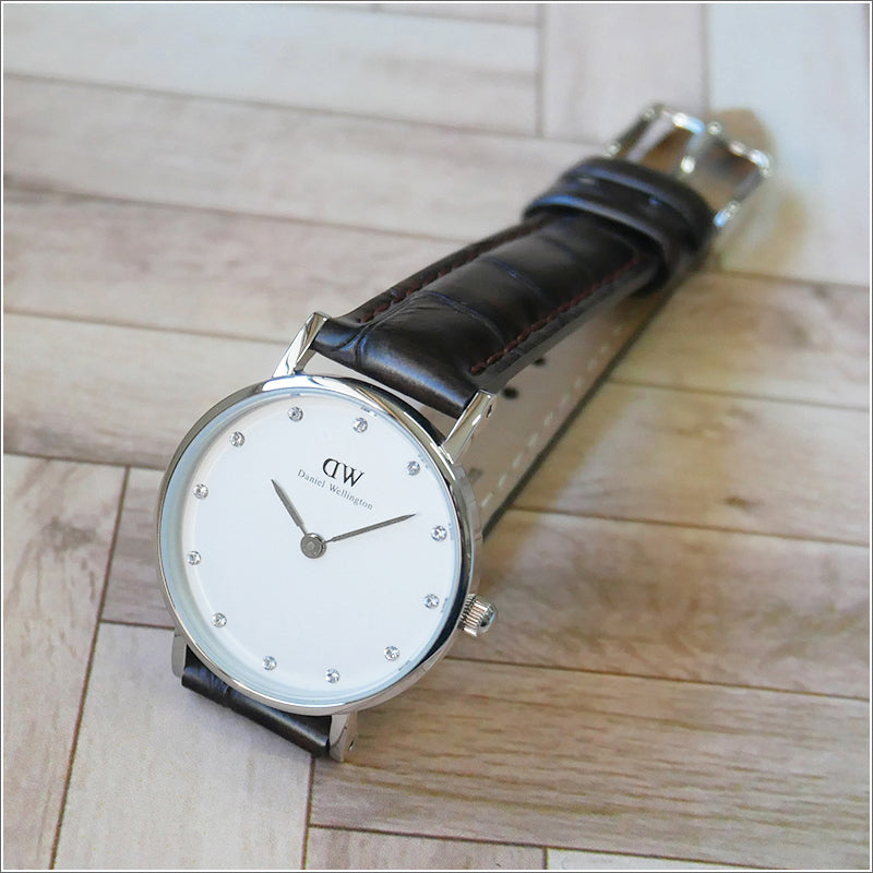 Daniel Wellington York White Dial Brown Leather Strap Watch For Women - DW00100069 Buy Now By Daniel Wellington
