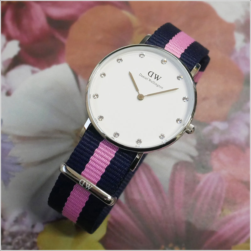Daniel Wellington Classy Winchester White Dial Two Tone NATO Strap Watch For Women - DW00100081 Buy Now By Daniel Wellington