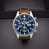 IWC Pilot’s Watch Chronograph Edition “Le Petit Prince” Blue Dial Brown Leather Strap Watch for Men - IW377714 Buy Now By IWC