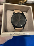 Michael Kors Slim Runway Black Dial Beige Leather Strap Watch For Men - MK8510 Buy Now By Michael Kors