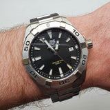 Tag Heuer Aquaracer Black Dial Silver Steel Strap Watch for Men - WBD1110.BA0928 Buy Now By Tag Heuer