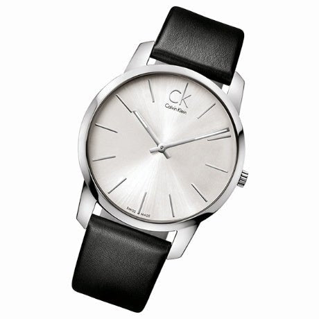 Calvin Klein City White Dial Black Leather Strap Watch For Men - K2G211C6 Buy Now By Calvin Klein