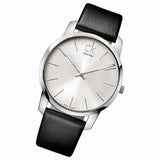 Calvin Klein City White Dial Black Leather Strap Watch For Men - K2G211C6 Buy Now By Calvin Klein
