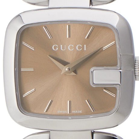 Gucci G Gucci Brown Dial Silver Steel Strap Watch For Women - YA125507 Buy Now By Gucci
