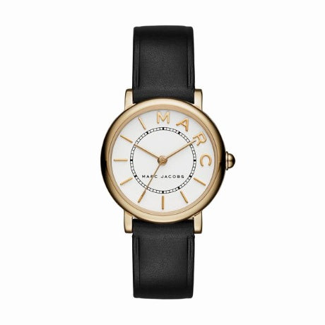 Marc Jacobs Roxy White Dial Black Leather Strap Watch for Women - MJ1537 Buy Now By Marc Jacobs