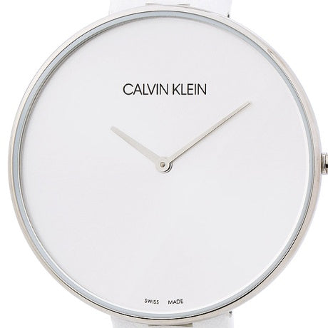 Calvin Klein Full Moon White Dial White Leather Strap Watch for Women - K8Y231L6 Buy Now By Calvin Klein