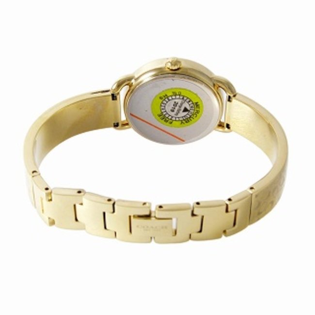 Coach Delancey Diamonds Silver Dial Gold Steel Strap Watch for Women - 14502354 Buy Now By Coach