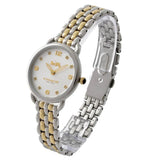 Coach Delancey Slim White Dial Two Tone Steel Strap Watch for Women - 14502784 Buy Now By Coach