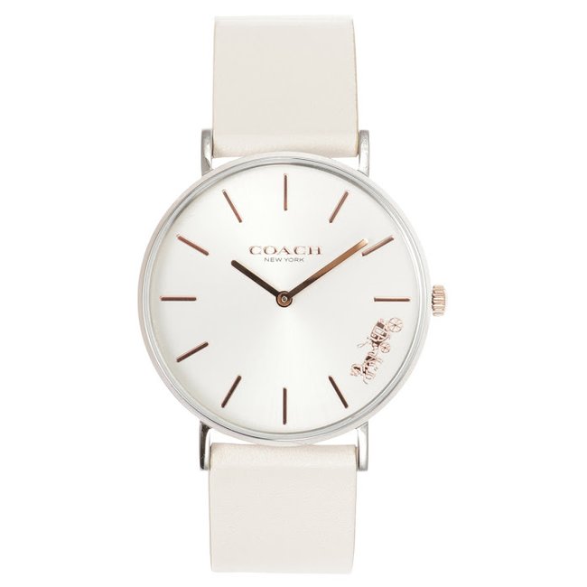 Coach Perry White Dial White Leather Strap Watch for Women - 14503117 Buy Now By Coach